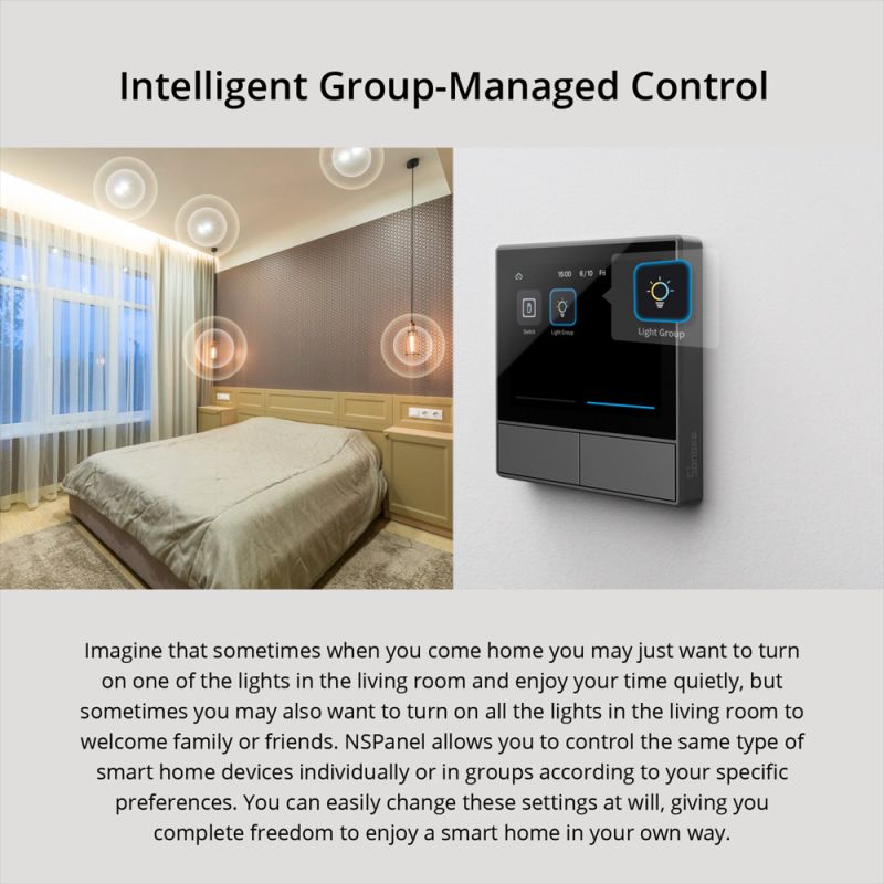 SONOFF NSPanel WiFi Smart Switch EU/US med Pekskärmsgränssnitt för Scenariobaserad Kontroll i Smarta Hem