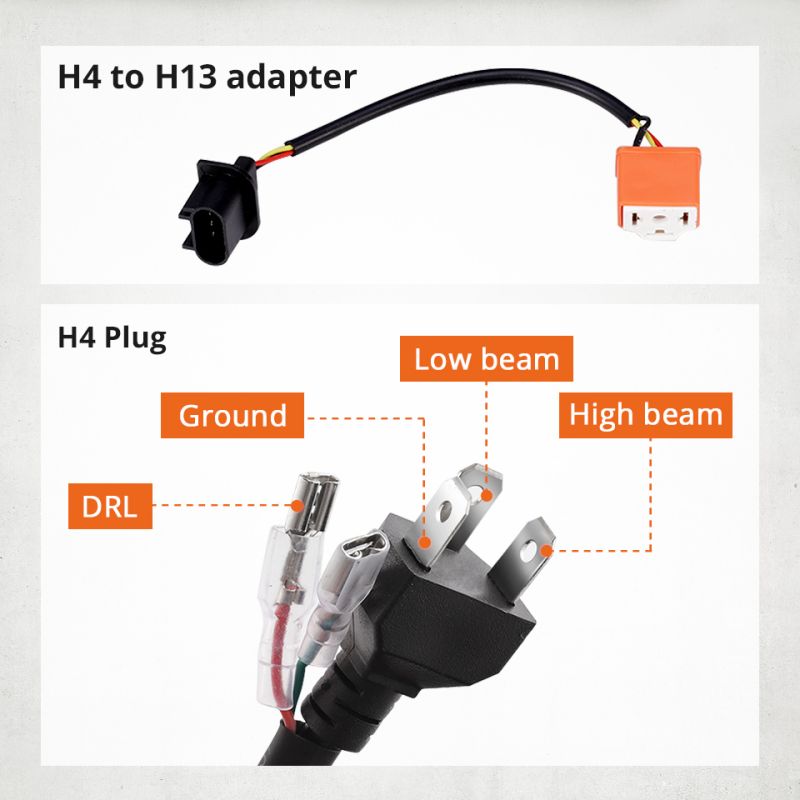 CO LIGHT 7 tums LED-strålkastare H4 DRL för Jeep Wrangler och Lada Niva Väderbeständig multifunktionell halo
