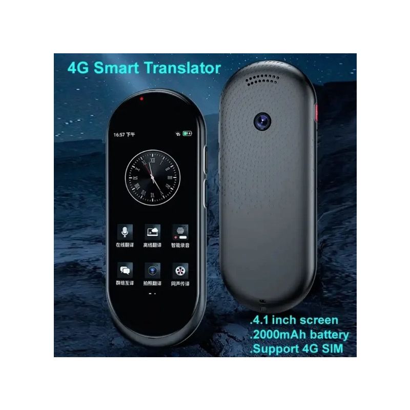 A10 Voice Translator med 4,1-tums HD-skärm och 4G SIM för sömlös global kommunikation och språk inlärning