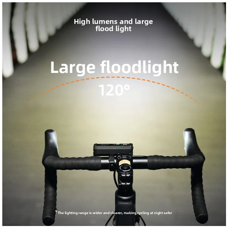 ACRUNU LED Cykellampa USB-C Laddningsbar, Cykel Strålkastare 4000 Lumen, 4 Lägen, Cykelsäkerhet