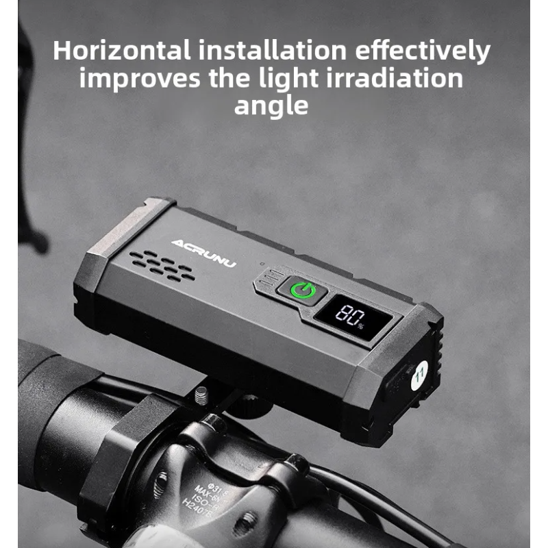 ACRUNU LED Cykellampa USB-C Laddningsbar, Cykel Strålkastare 4000 Lumen, 4 Lägen, Cykelsäkerhet