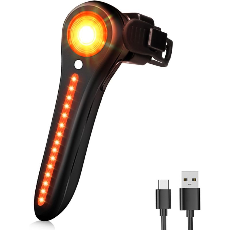 Smart USB-C Cykelbakljus: Super LED baklampa, vattentät & laddbar för säker cykling!