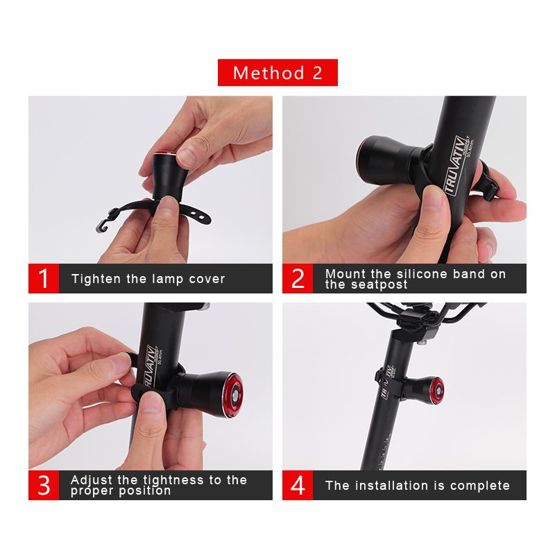 ANTUSI Q5 Smart Cykel Bakljus med Broms Sensing och Auto Start Stopp IPx6 Vattentät för Cykelsäkerhet