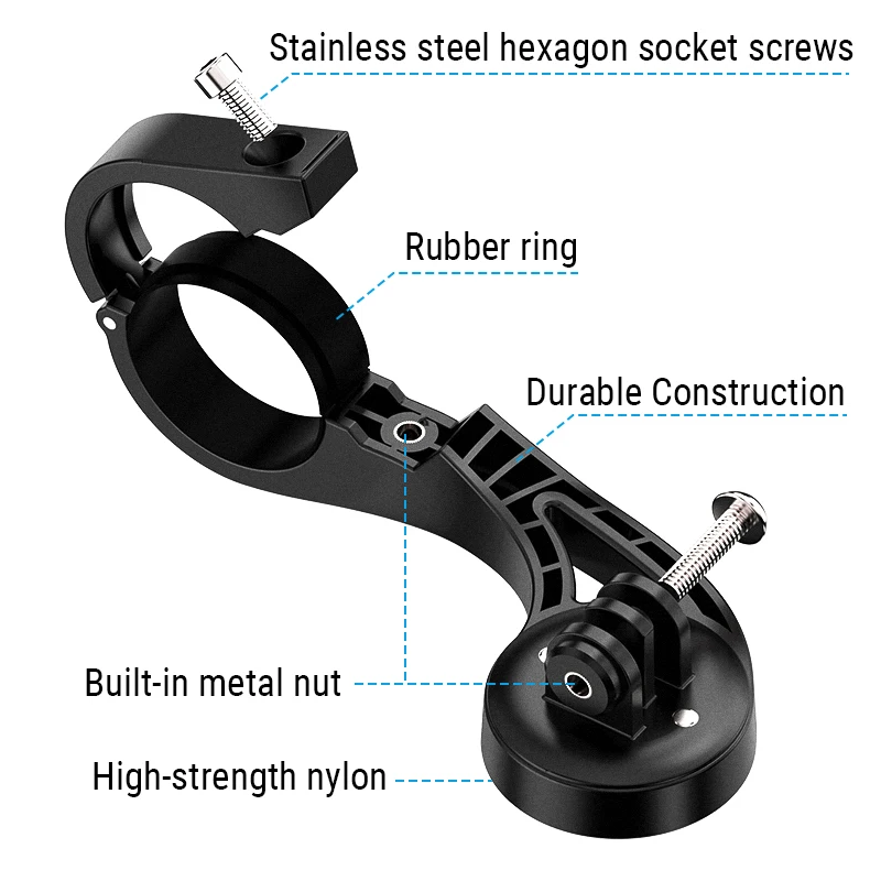TOWILD AS90 Cykelstyrfäste - Förlängningsfäste för cykellampa & datorhållare. Enkel & hållbar.