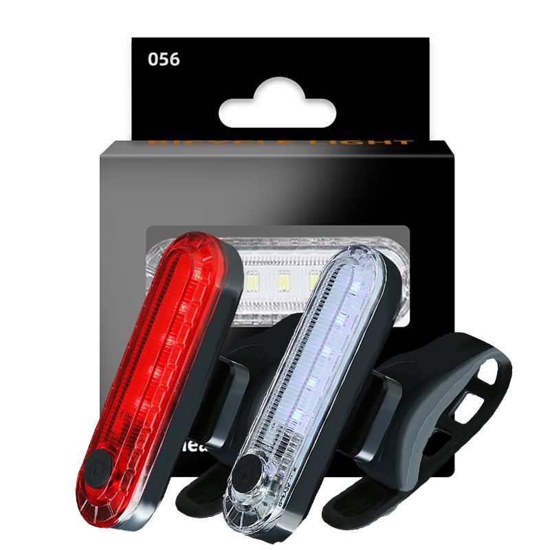 Cykelbakljus USB-laddningsbar Röd med LED Teknik Hög Synlighet Kompakt Design Cykeltillbehör