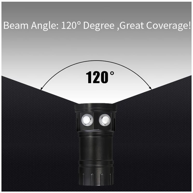 B11 LED dykficklampa röd blå vit undervattensljus 80M för undervattensfotografering och marin utforskning