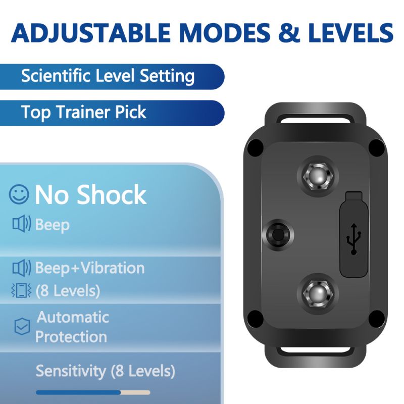 PuPoPan vattentätt automatisk anti-skällande hundhalsband med uppladdningsbar bark stopper och bekväm träning