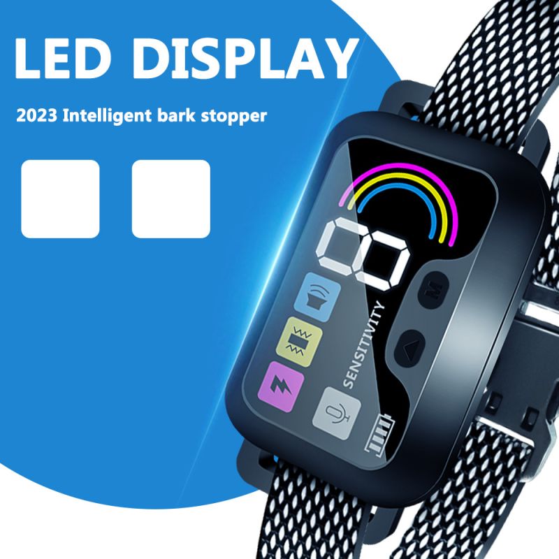 PuPoPan vattentätt automatisk anti-skällande hundhalsband med uppladdningsbar bark stopper och bekväm träning