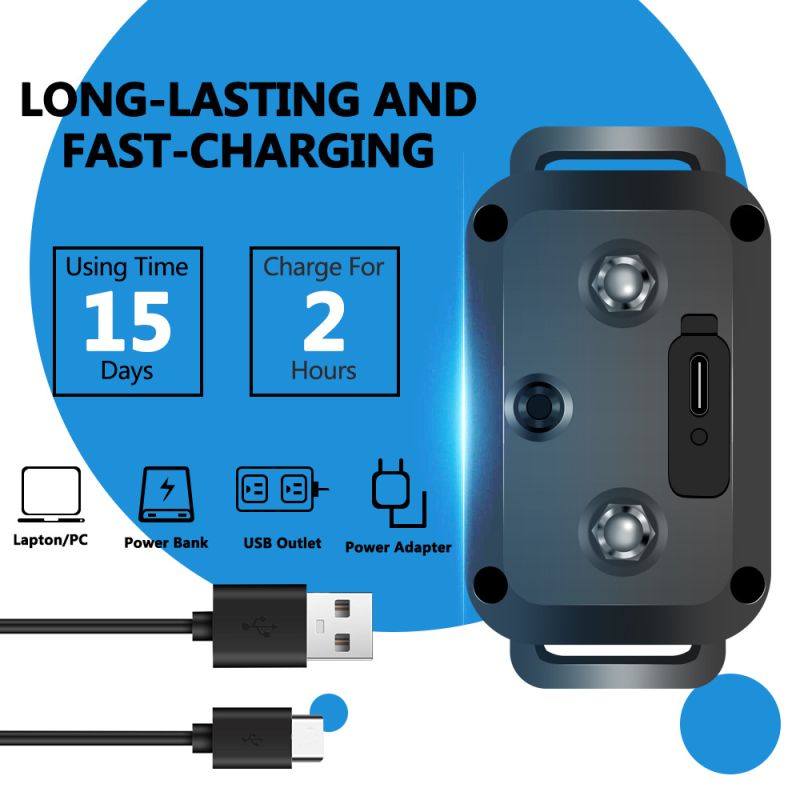 PuPoPan vattentätt automatisk anti-skällande hundhalsband med uppladdningsbar bark stopper och bekväm träning