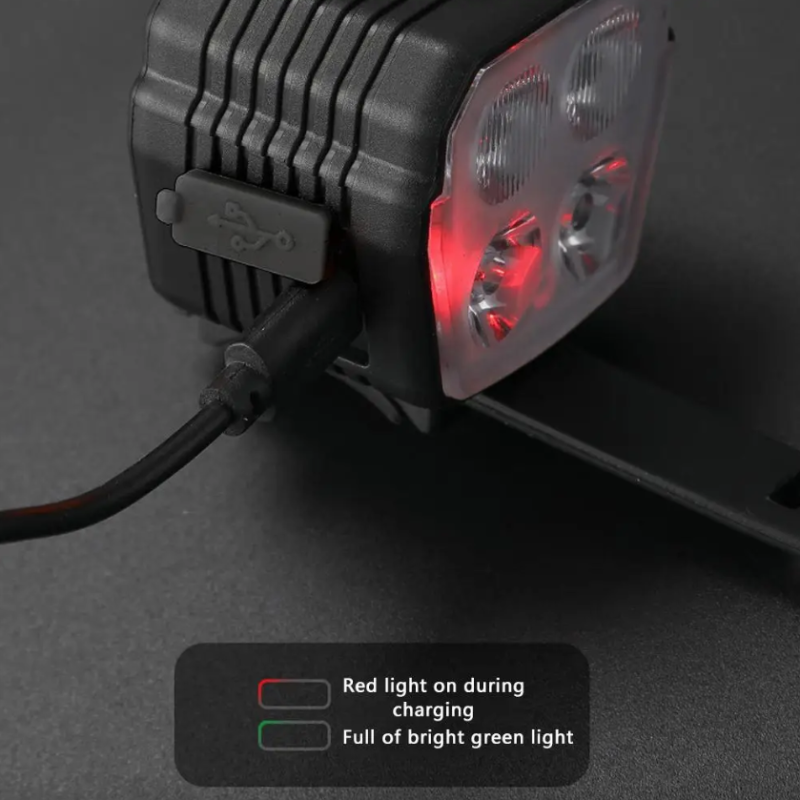 2-i-1 Cykelbelysning & Cykelhorn: Uppladdningsbar LED Cykellampa 120dB Cykelklocka för MTB Säkerhet!