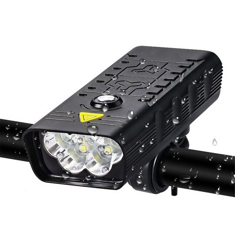 TK5 cykel framljus 5X T6 LED 5000 lumen USB uppladdningsbar strålkastare för cykelsäkerhet i mörker