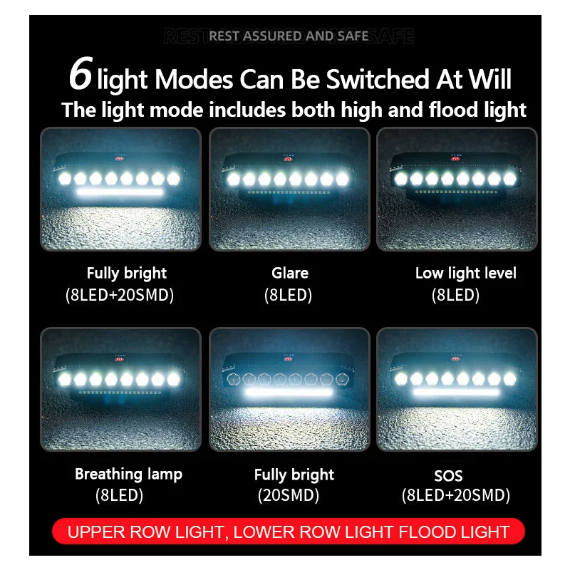 USB-uppladdningsbar cykellampa med kraftfullt 120dB cykelhorn säkerhetscykeltillbehör för synlighet och trygghet