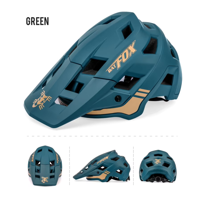 BATFOX Mountainbikehjälm för Herrar och Damer In-Mold Teknik Justerbar Storlek Perfekt för Cykelsäkerhet