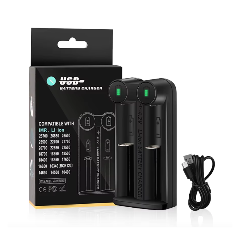 Ny 21700 batteriladdare med intelligent MCU-teknik och kortslutningsskydd för 18650 CR123A och 14500 batterier