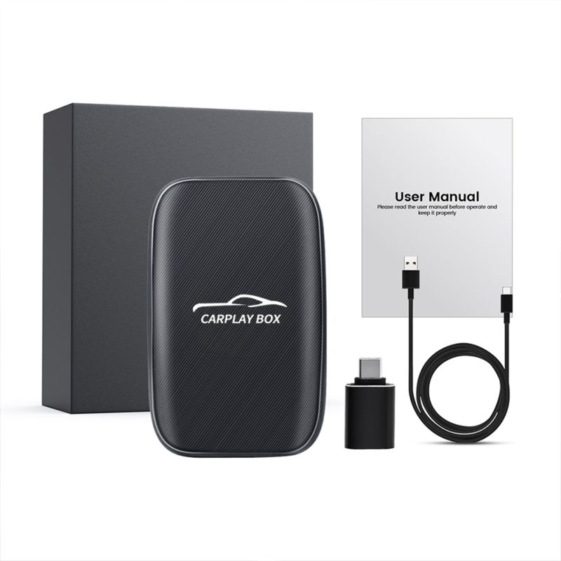 Carplay Box Trådlös Android Auto Adapter med Netflix och YouTube bilaccessoar för underhållning i bilen