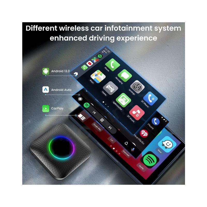 CarlinKit Smart TV Box CarPlay Ai Box Android 13 YouTube Netflix Underhållning för Långa Bilresor