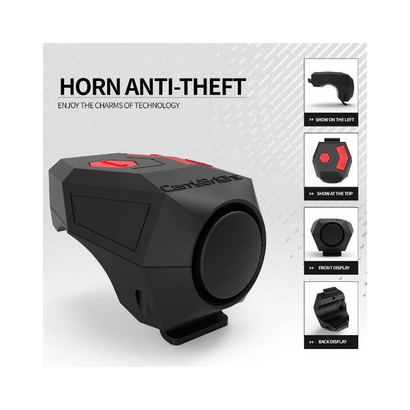 CarryBright CBH3 120db USB laddningsbart cykelhorn med elektrisk ringsignal för mountainbike och landsvägscykling