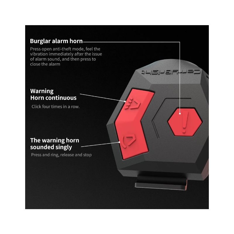CarryBright CBH3 120db USB laddningsbart cykelhorn med elektrisk ringsignal för mountainbike och landsvägscykling