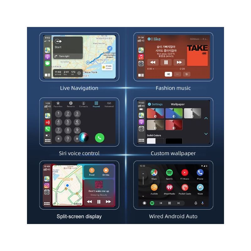CarlinKit USB CarPlay Dongle innovativt multimedia tillbehör enkel installation för Android bilradio 5G-processor