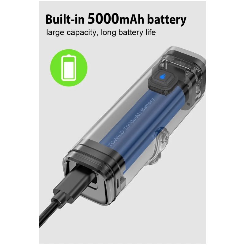 TOWILD CL1600 LED Cykellampa 1600LM USB Uppladdningsbar Framlampa för Stadscykling och Terrängäventyr