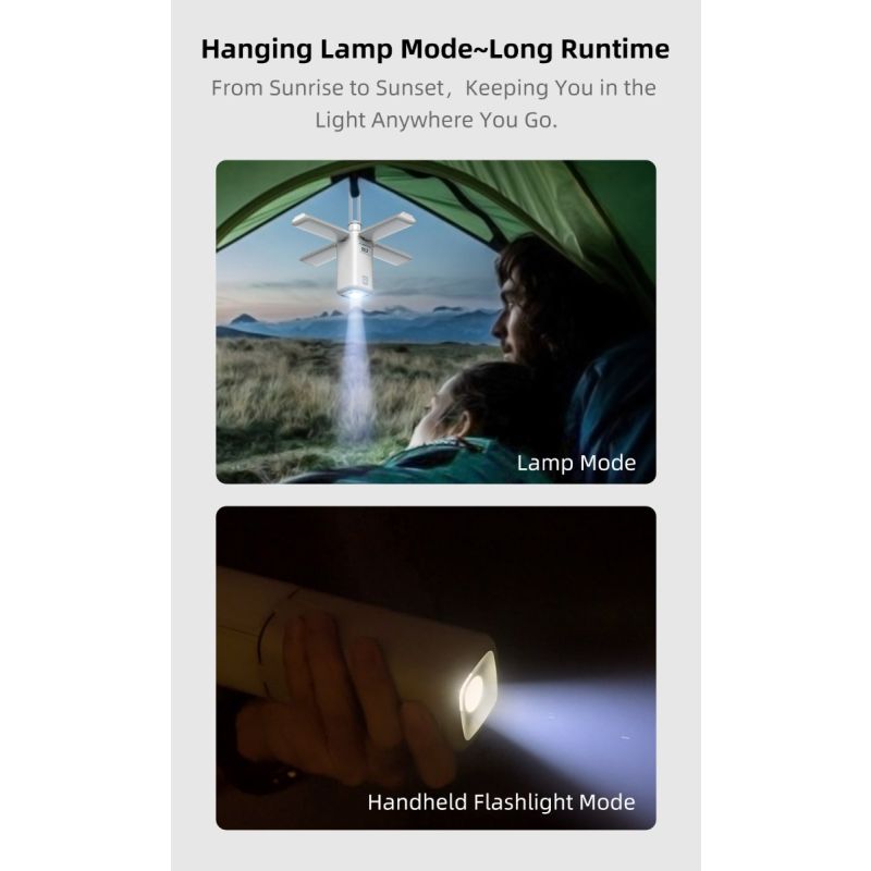 Klarus CL2 750 Lumen campinglykta med frifällbar 90-graders justering och 7 ljuslägen för utomhusbruk