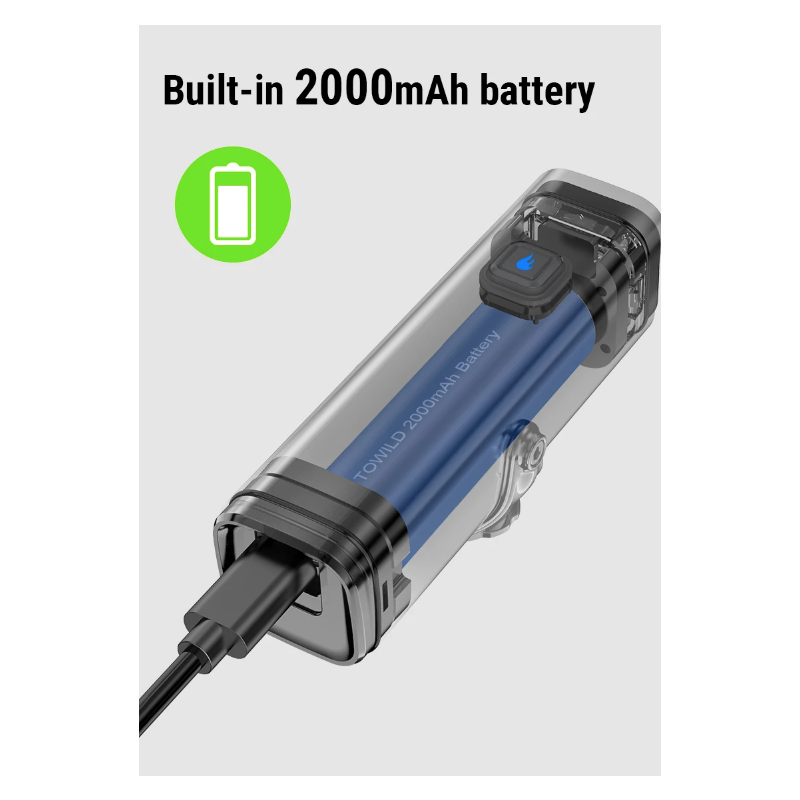 TOWILD CL600 cykelljus USB-uppladdningsbar LED hög lumen cykeltillbehör med vattentät design för säker cykling