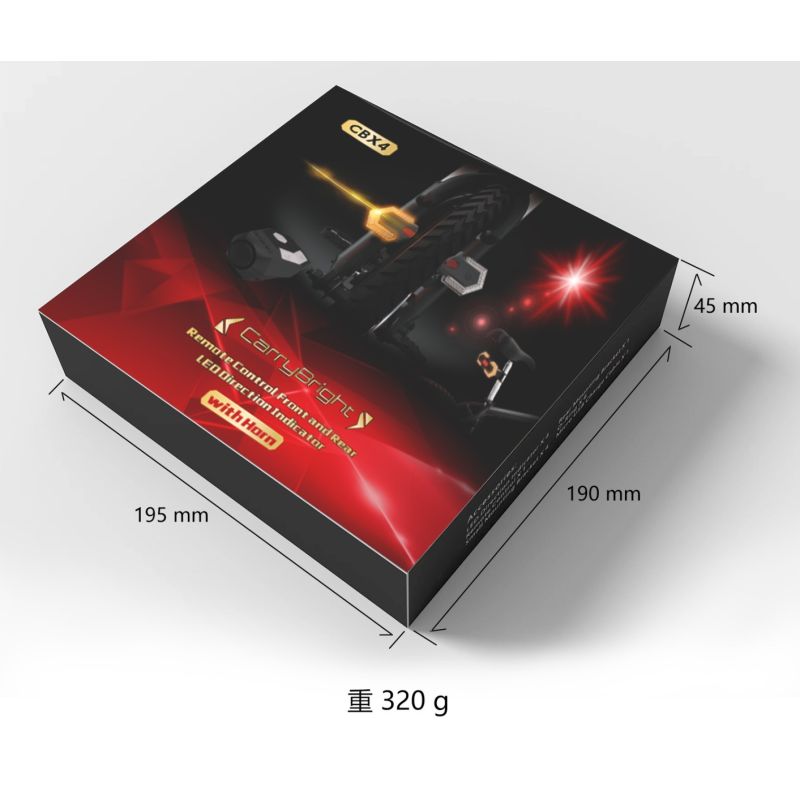 CarryBright CBX4 cykelblinkers med horn och USB-laddning för ultimat cykelsäkerhet vattentäta och smarta