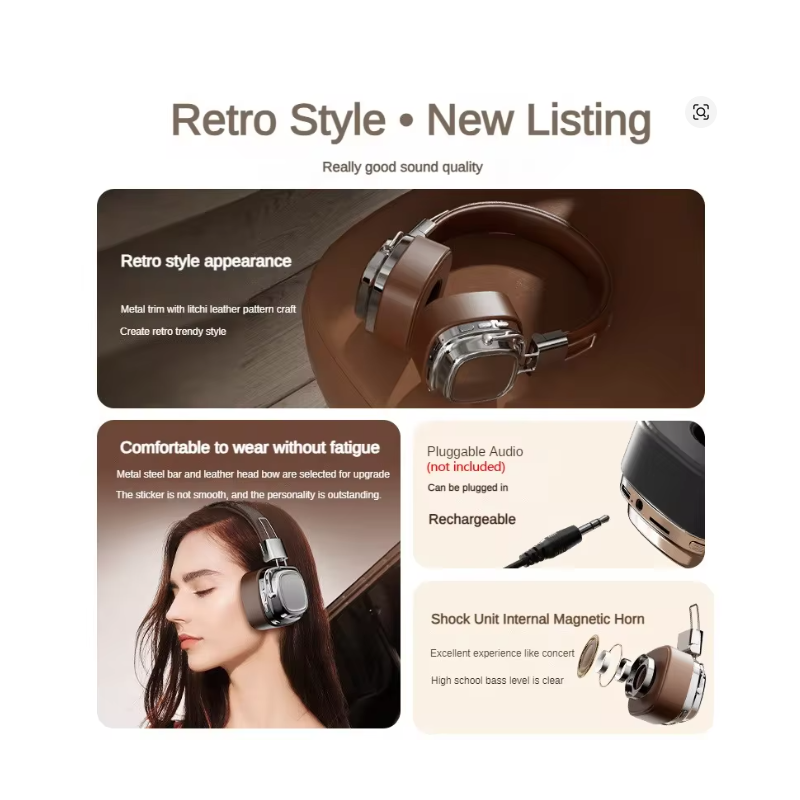 Major III hörlurar Trådlösa Bluetooth hörlurar Ergonomisk design Dubbelmikrofon ENC Långvarig komfort