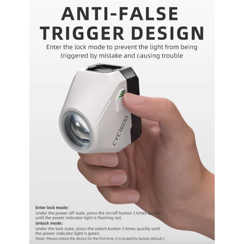 Hängande Avskuren Kabel Cykel Framljus 1600LM högpresterande strålkastare med trådlös fjärrkontroll och hållbar konstruktion