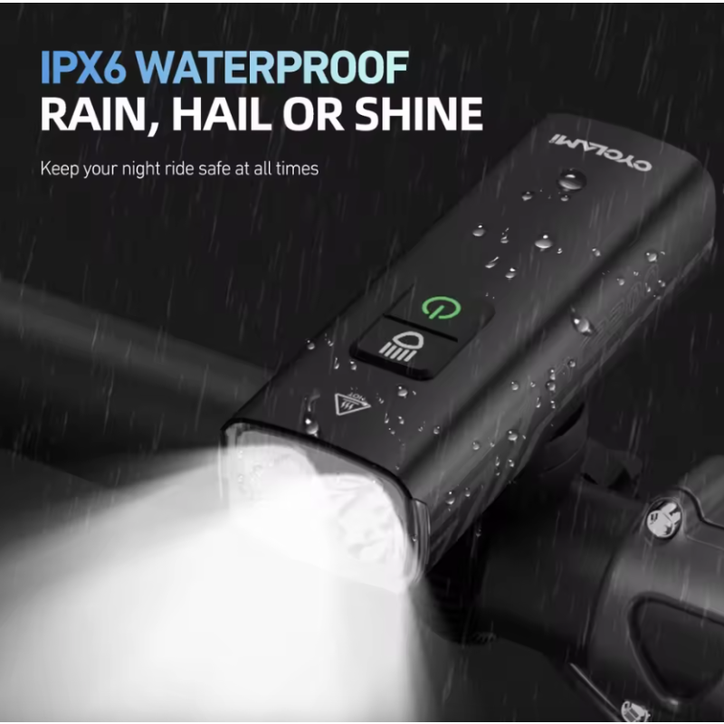 CYCLAMI BR2000 Cykelframlampa för MTB & Landsvägscykel - Typ-C, 2000 Lumen, Max Säkerhet