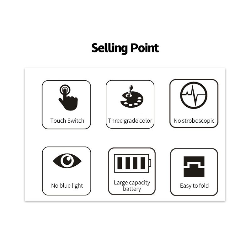 LED-bordslampa med kalender och USB-touch multifunktionslampa med flimmerfritt ljus och pennhållare