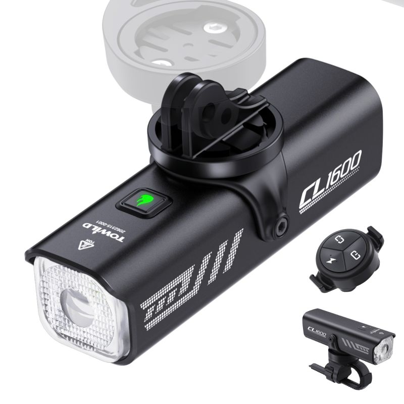 TOWILD CL1600 LED Cykellampa 1600LM USB Uppladdningsbar Framlampa för Stadscykling och Terrängäventyr
