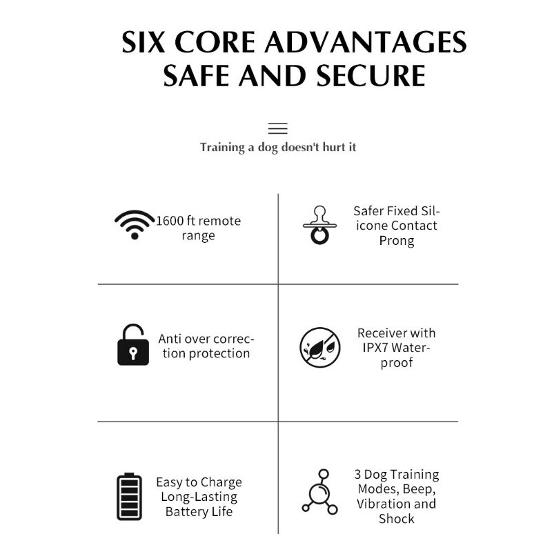 Trådlöst elektroniskt hundstängselsystem och fjärrträningshalsband för säker hundträning och husdjursgränser