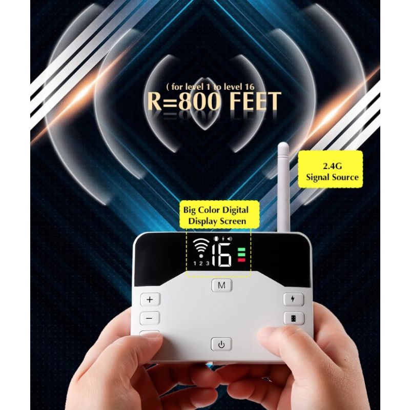 Trådlöst elektroniskt hundstängselsystem och fjärrträningshalsband för säker hundträning och husdjursgränser