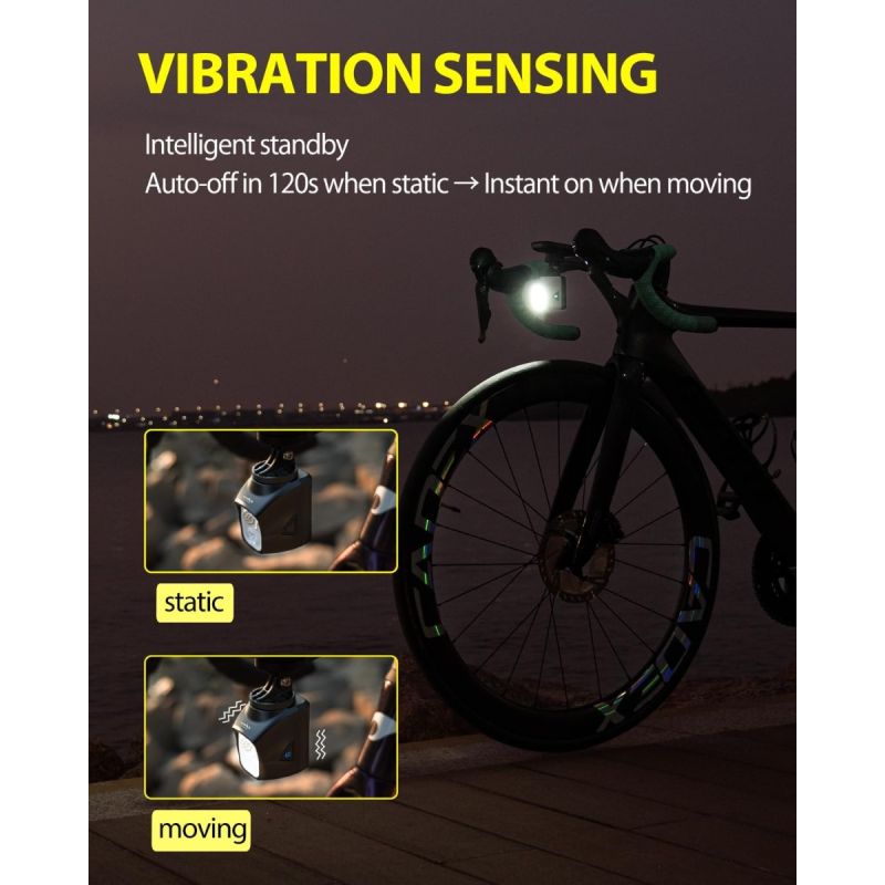 TOWILD DLite 1700 DL1700 Cykellampa - USB Laddningsbar, 1900 Lumen, Vattentät Framlampa