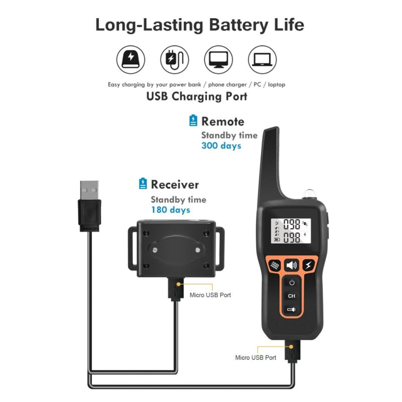 Utforska 1000m Elektriskt Hundträningshalsband med Smart Fjärrkontroll och Justerbara Träningslägen hållbart och mångsidigt