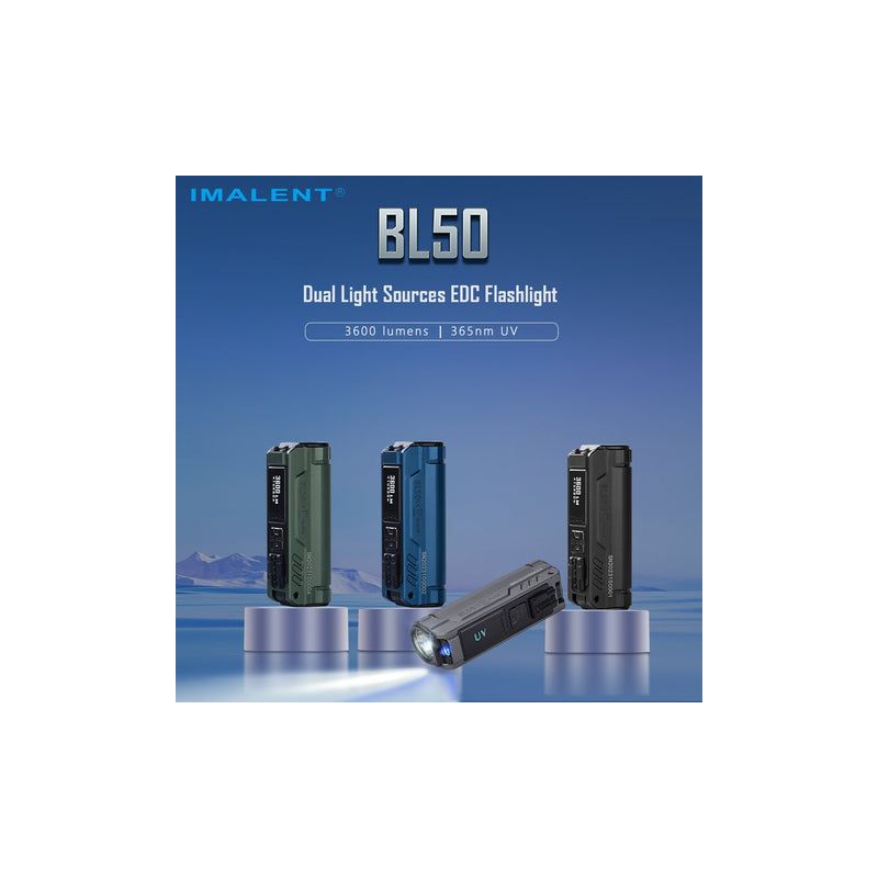 Upptäck IMALENT BL50 bärbar 3600 lumen LED ficklampa Typ-C uppladdningsbar med OLED-skärm ny kampanj