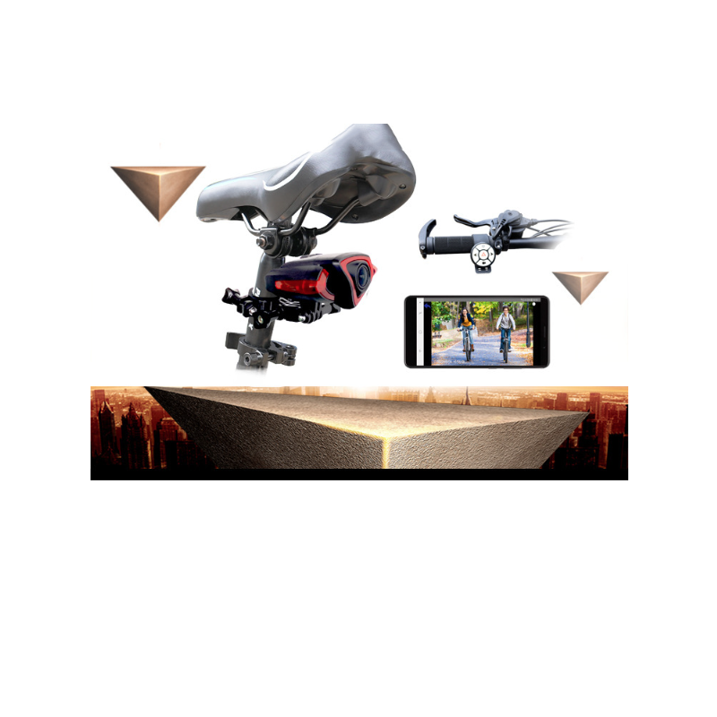 Cykel Bakljus Recorder 1080P Kamera med Smart Trådlös Fjärrkontroll och Cykel Blinkers för Cykelsäkerhet