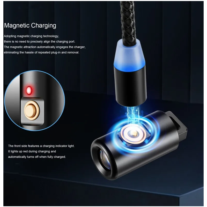 Minificklampa LED Uppladdningsbar Ficklampa Nyckelring Halsband Camping Vandring Portabel Lättvikt