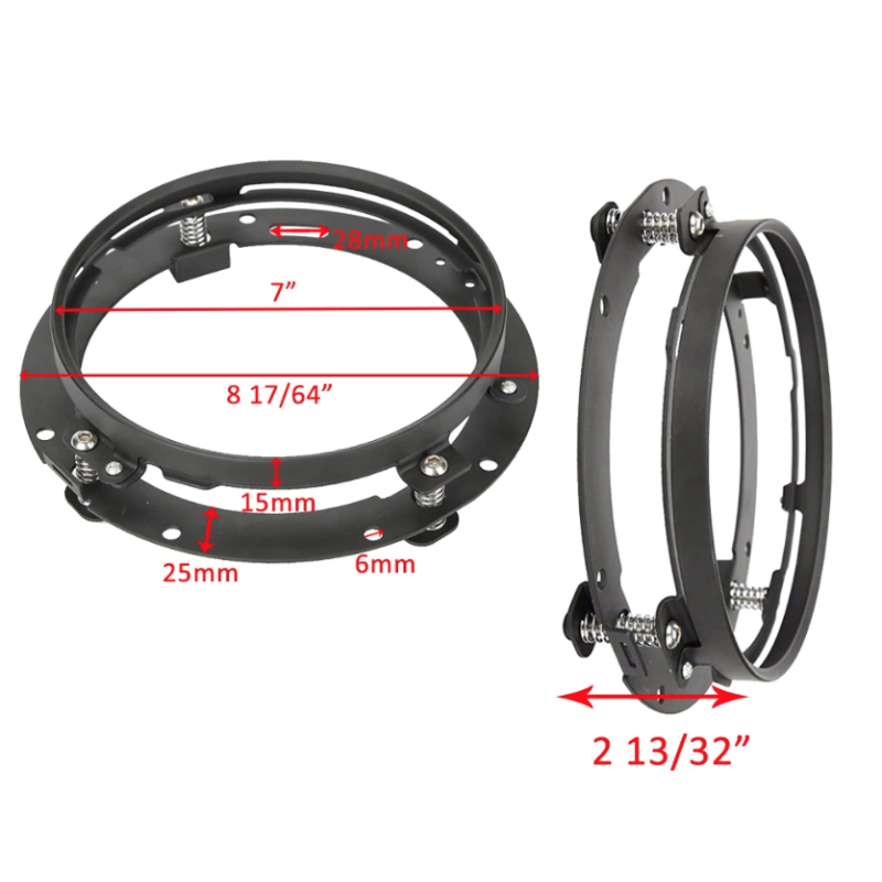 7 tums motorcykel LED-strålkastare med DRL-växlingssignal hållbar för Harley Jeep Wrangler IP67 vattentät