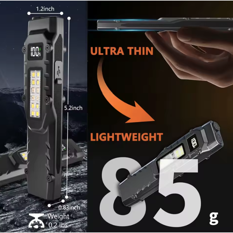 Upptäck NiteBeam EDC29 ultratunn LED-ficklampa i aluminiumlegering 1100 lumen USB-C för camping och daglig användning