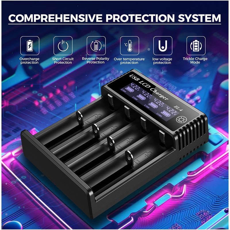 Mångsidig USB LCD Batteriladdare 18650 laddare 3.7V uppladdningsbart batteri effektiv laddning och kompatibilitet