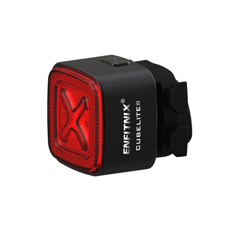 Upptäck Enfitnix Cubelite III Smart bakljus med ultraljust LED-ljus 30 lumen USB-laddning för cykelsäkerhet