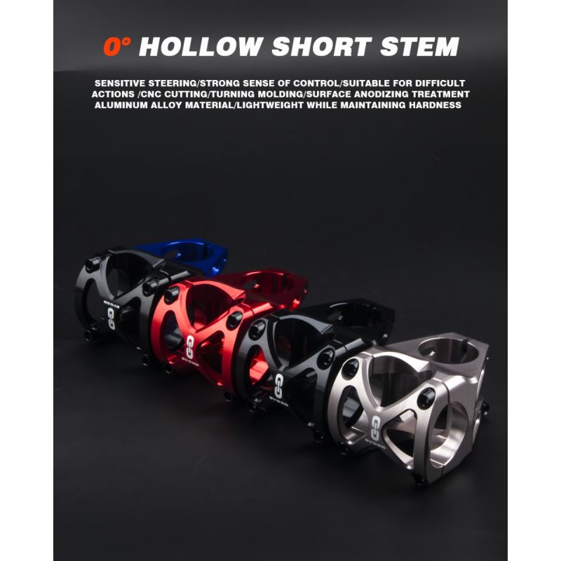 EVOSID Mountainbike Stem 31,6mm Justerbar Kort Kraft Aluminiumlegering Lättvikt Cykeltillbehör Svart