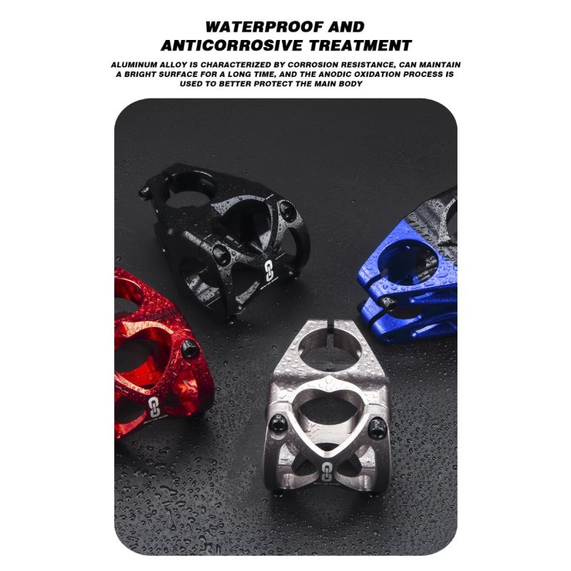 EVOSID Mountainbike Stem 31,6mm Justerbar Kort Kraft Aluminiumlegering Lättvikt Cykeltillbehör Svart