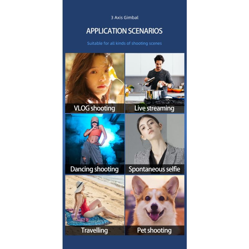 F10 Pro Stabilizer 3-axlig telefon gimbal för mobilfilmskapande och fotografering användarvänlig design