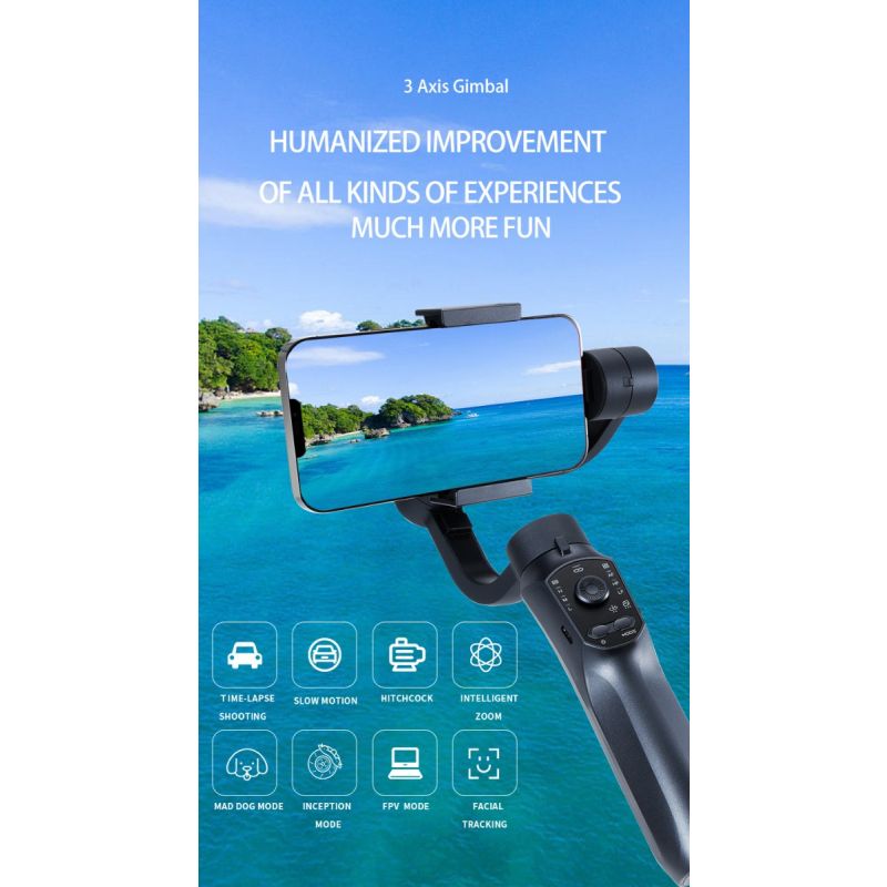 F10 Pro Stabilizer 3-axlig telefon gimbal för mobilfilmskapande och fotografering användarvänlig design