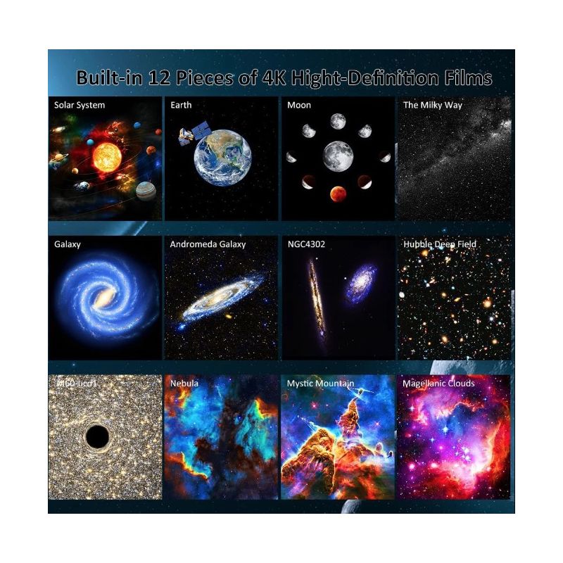 Nattljus Galaxy Projektor 360° Rotera Stjärnhimmel Lampa för ett Universellt Äventyr och Förtrollande Upplevelse
