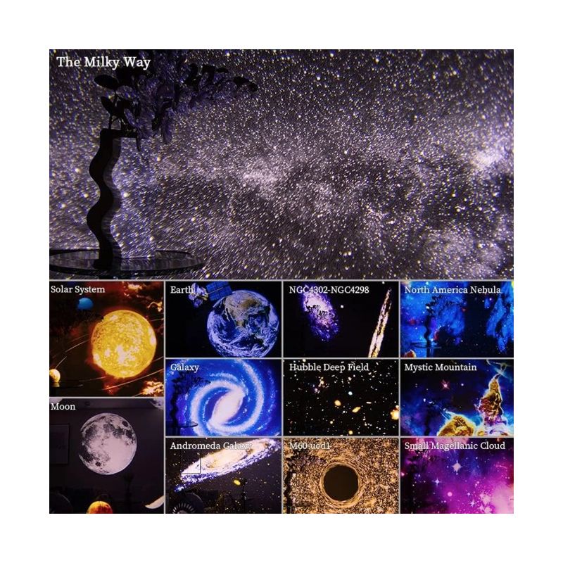 Nattljus Galaxy Projektor 360° Rotera Stjärnhimmel Lampa för ett Universellt Äventyr och Förtrollande Upplevelse