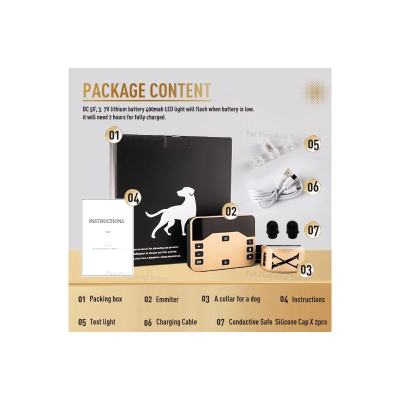 Innovativa 2-i-1 trådlöst hundstängsel och elektroniskt träningshalsband för husdjursäkerhet och träning
